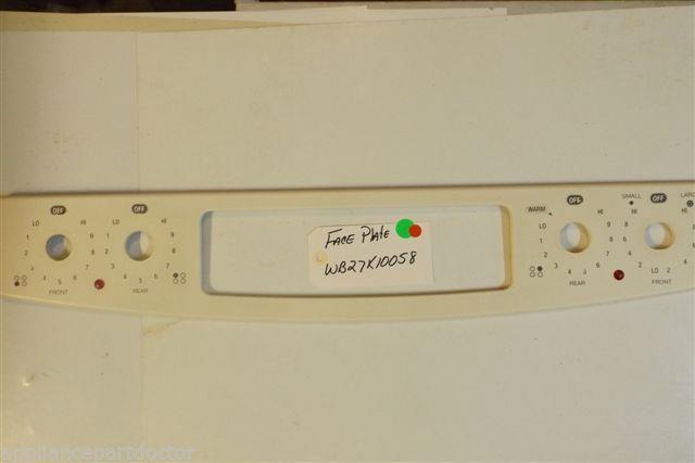GE Stove WB27K10058 Faceplate USED PART GE Stove WB27K10058 Faceplate USED PART